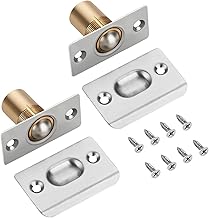 2 Sets Ball Door Catches for Internal Doors,Roller Ball Door Catches,Adjustable Ball Latches Spring Ball Bearing Door Catch for Cupboard Closet Top,Pantry Door Latch Invisible Cupboard Closure