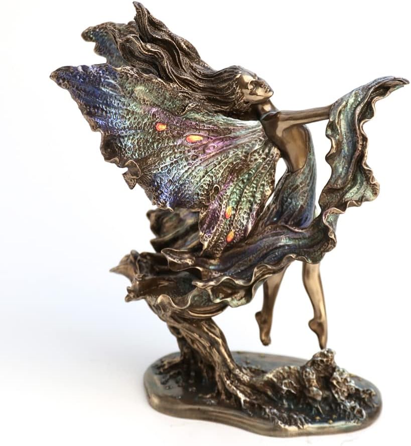 Veronese Design 9 5/8 Where Moonbeams Fall Josephine Wall Fairy Figurine Cold Cast Resin Finish