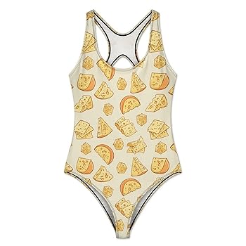 SDERDZSE Yellow Cheese Pattern Women's Swimsuits Bathing