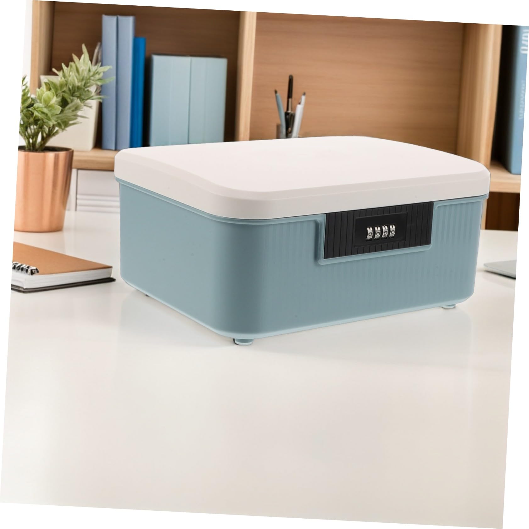 Boîte de Rangement Verrouillable Résistante et Portable pour Clés Bijoux Documents Privés Coffre-fort Sécurisé à Code Conteneur de Stockage