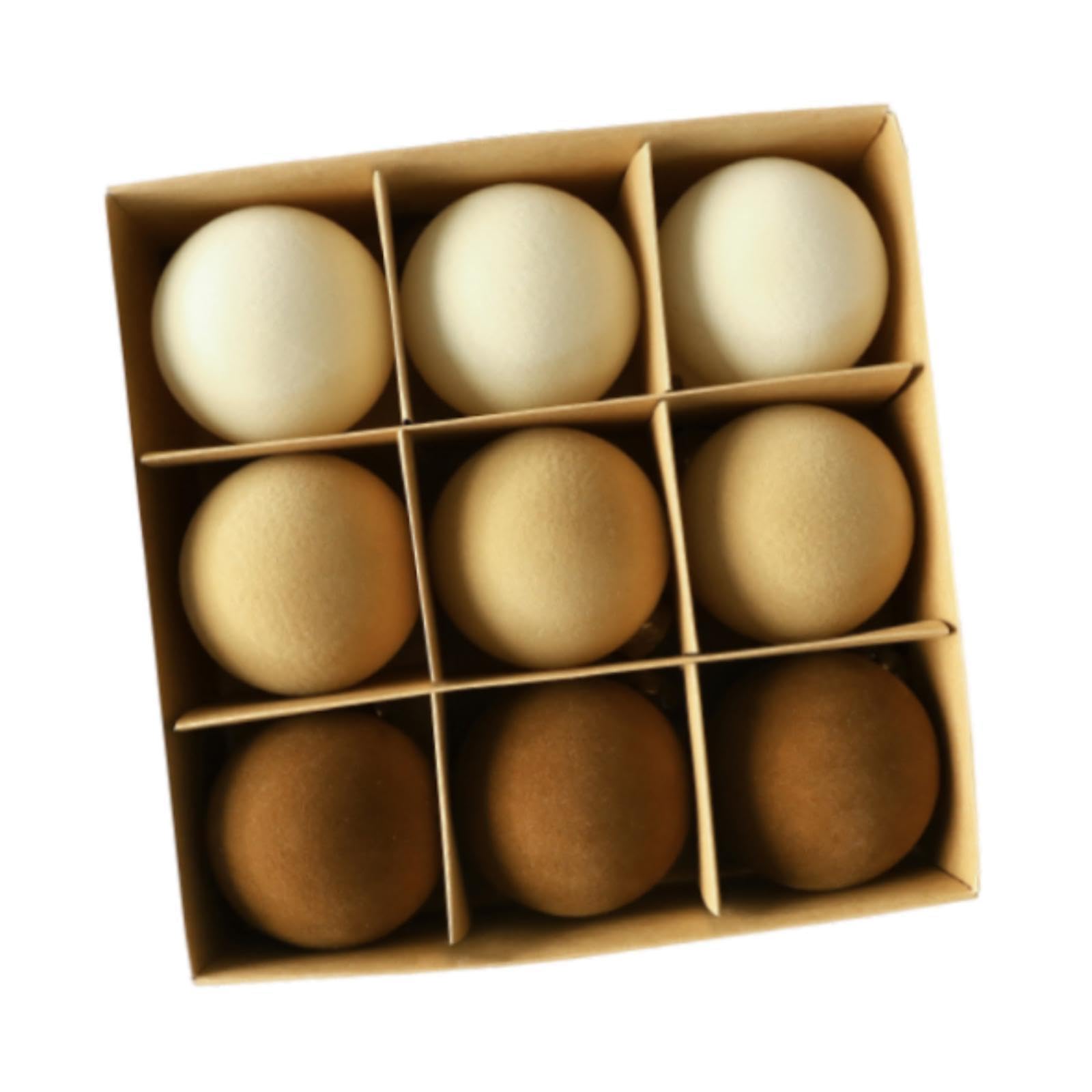 Boules de Noël floquées Fenteer lot de 9 ornements au fini velours