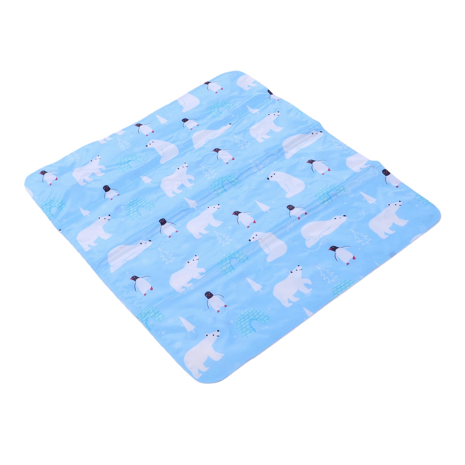 Tnfeeon Mata Chłodząca dla Zwierząt Pad 50x60cm Składana Tkanina Chłodząca Wielokrotnego Użytku Bez ż Brak Prądu Szczelność dla Psów Koty Wewnątrz Podróże na Zewnątrz