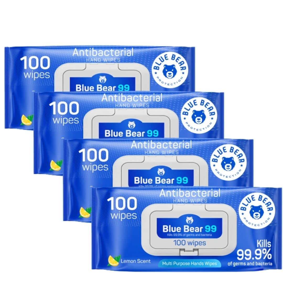 Buy Blue Bear Protection Antibacterial Hand Wipes, Wet Wipes, Hand