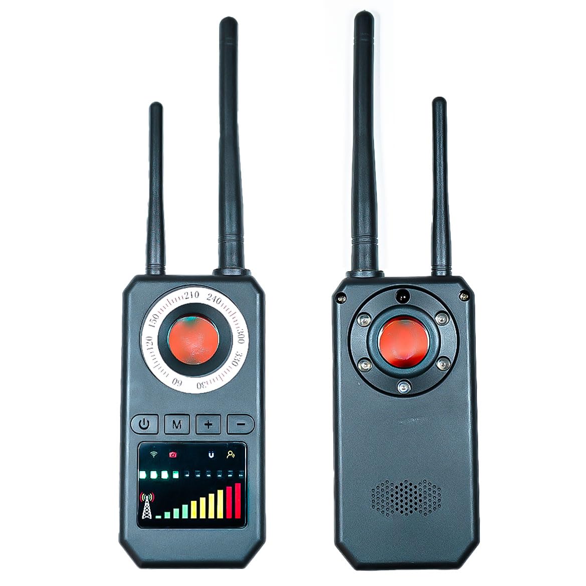 Detector Profesional para Dispositivos Espía, Micrófonos Ocultos, Cámaras y Localizadores GPS – Portátil de Alta Sensibilidad para Detectar Señales Inalámbricas, Interceptores GSM WIFI GPS (AK)