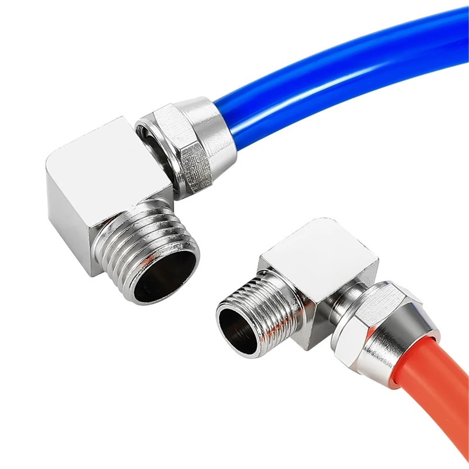 10 piezas de accesorios neumáticos de codo roscado de giro rápido, conector de aire de cobre niquelado KLL4/6-M5, KLL4-01, KLL6-02, KLL8-01, KLL8-02(KLL10-01)