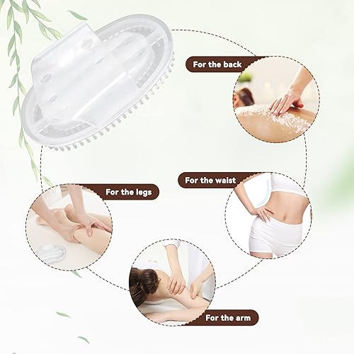 Miniatura 6 de 2 piezas Meridians Brush Masajeadores de mano, cepillo de masaje portátil para raspar el cuerpo, cepillo de masaje anticelulitis, masajeador de