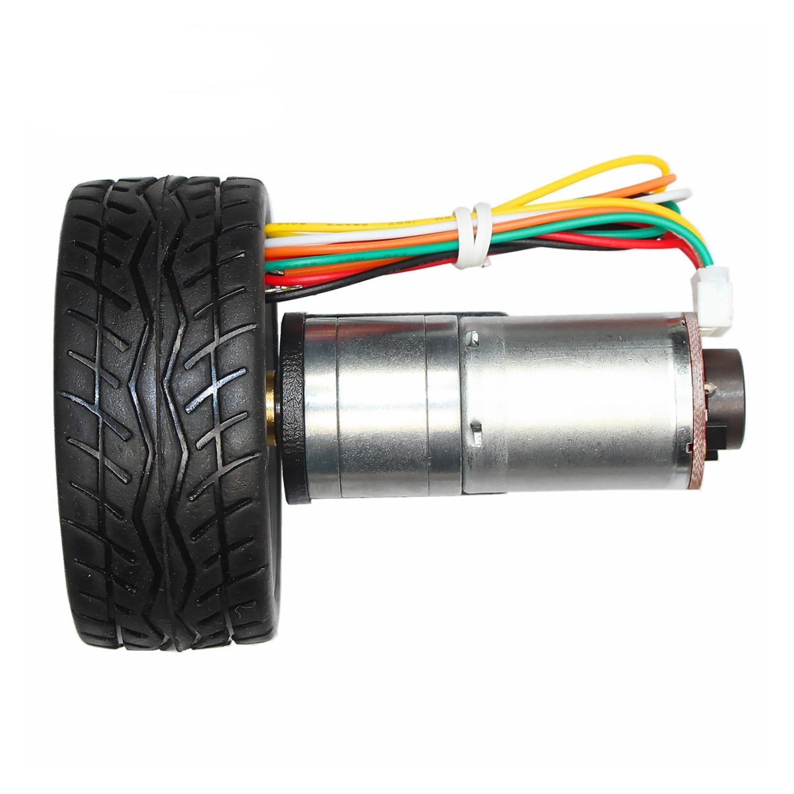 65 mm Robot Car opony faliste, 25-370 enkoder silnik przekładniowy + uchwyt montażowy sprzęgło do samodzielnego wyważania samochodu (DC 12 V 350 RPM i34)