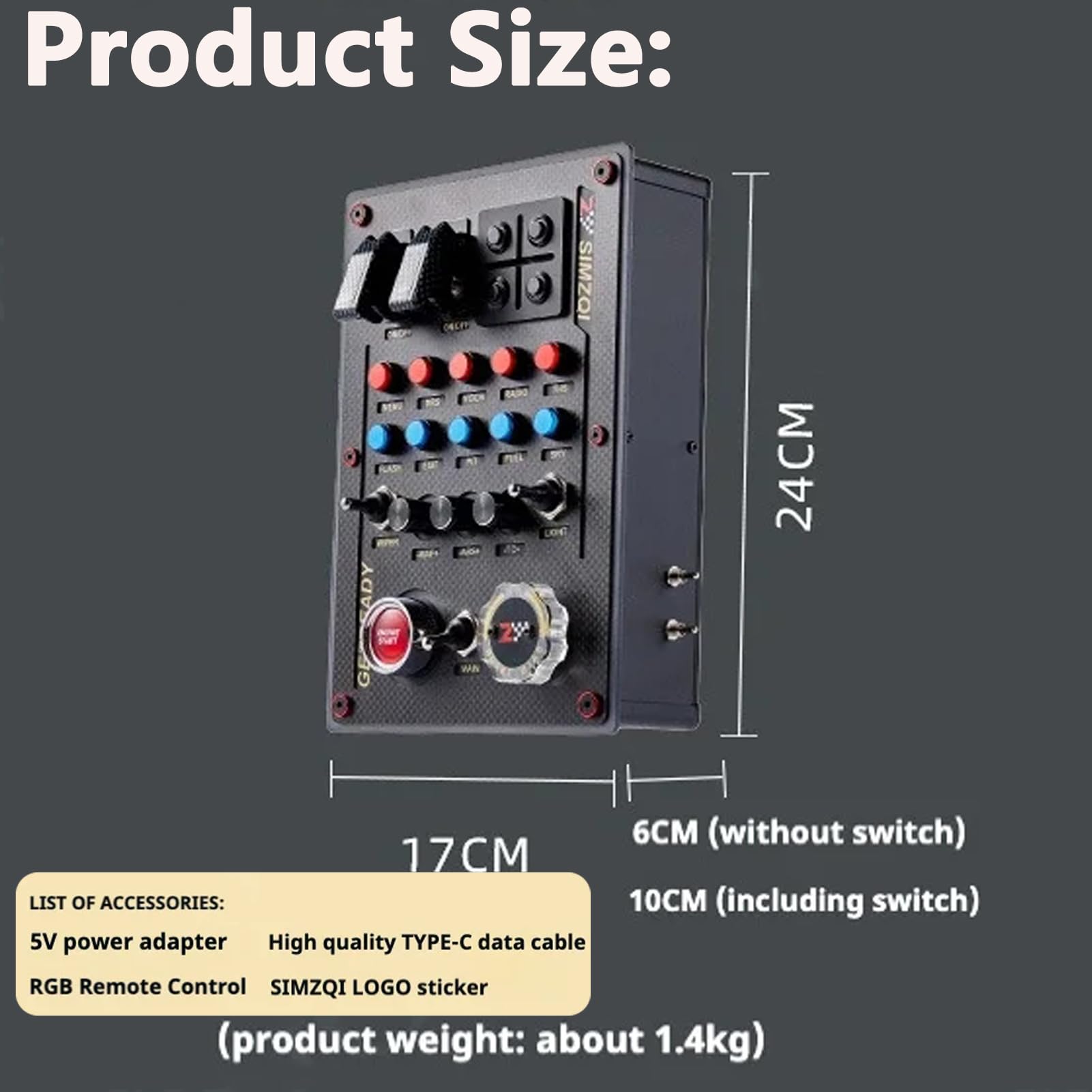 Multifunktionale Sim Control Button Box für Fanatec Thrustmaster/Simagic/Logitech G920 G923 G29/Fanatec A10/; PC USB Simuliert Rennwagen Zentrale Steuerbox Sim Hub für Truck ATS & ETS2 Hub Instrumen