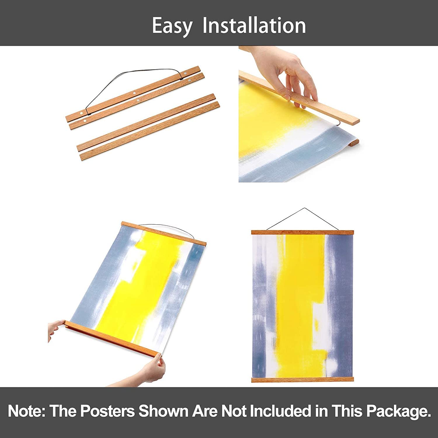 24 X 18 X 32 X 24 X 36 Cm Cornice Per Poster, Magnetico In Legno