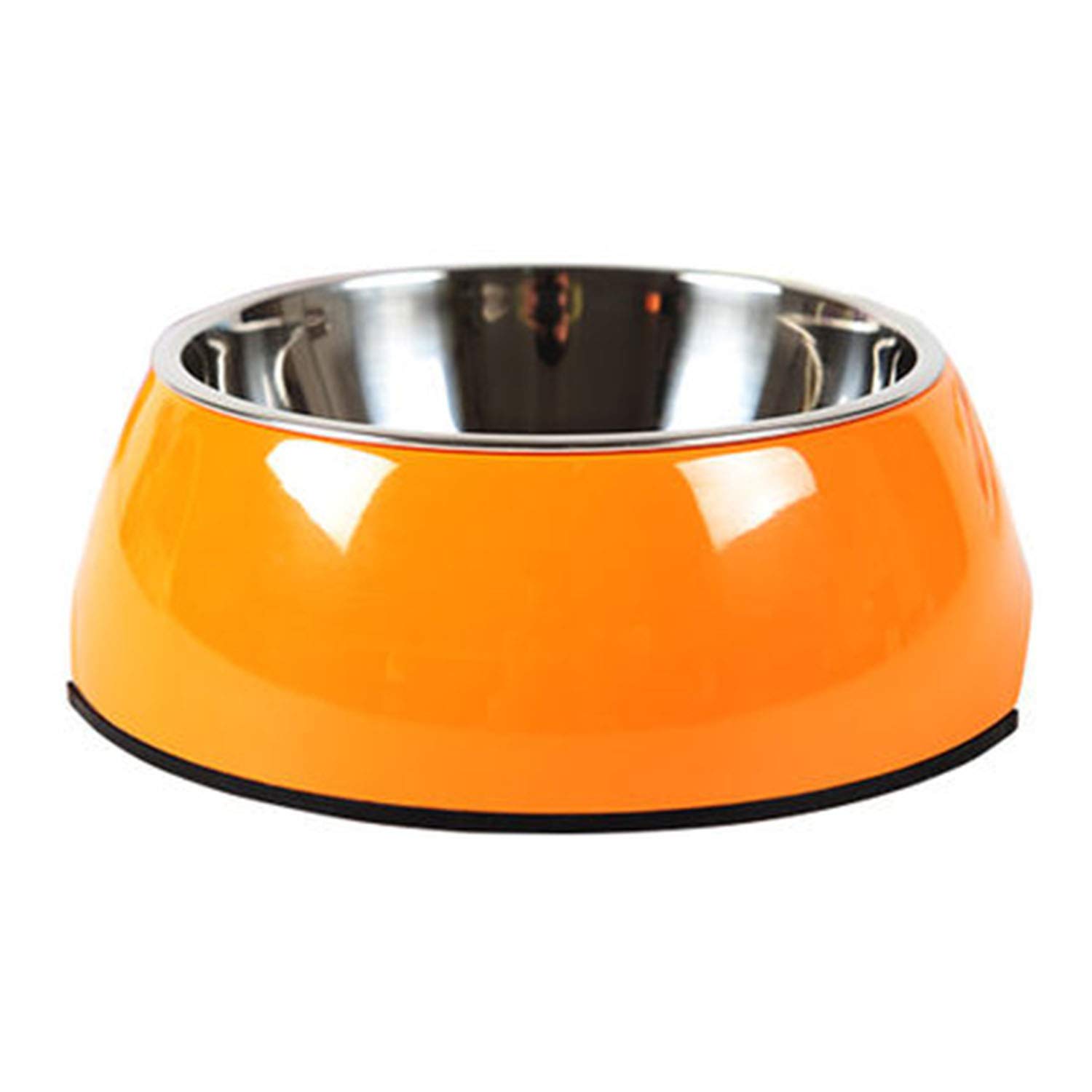 Manda Ocean Pet Bowls Stainless Steel Dog Cat Pet Bowl Universal Pet Water and Food Bowls 4 Sizes and 5 Colors Available M Orange