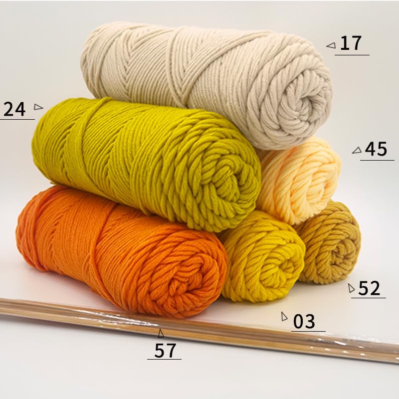 tianwandong 1Pc 100g ręcznie robiona na drutach przędza bawełniana miękkie szydełkowanie nici akrylowe przędzy na sweter z dzianiny szalik koc(43 beige camou)