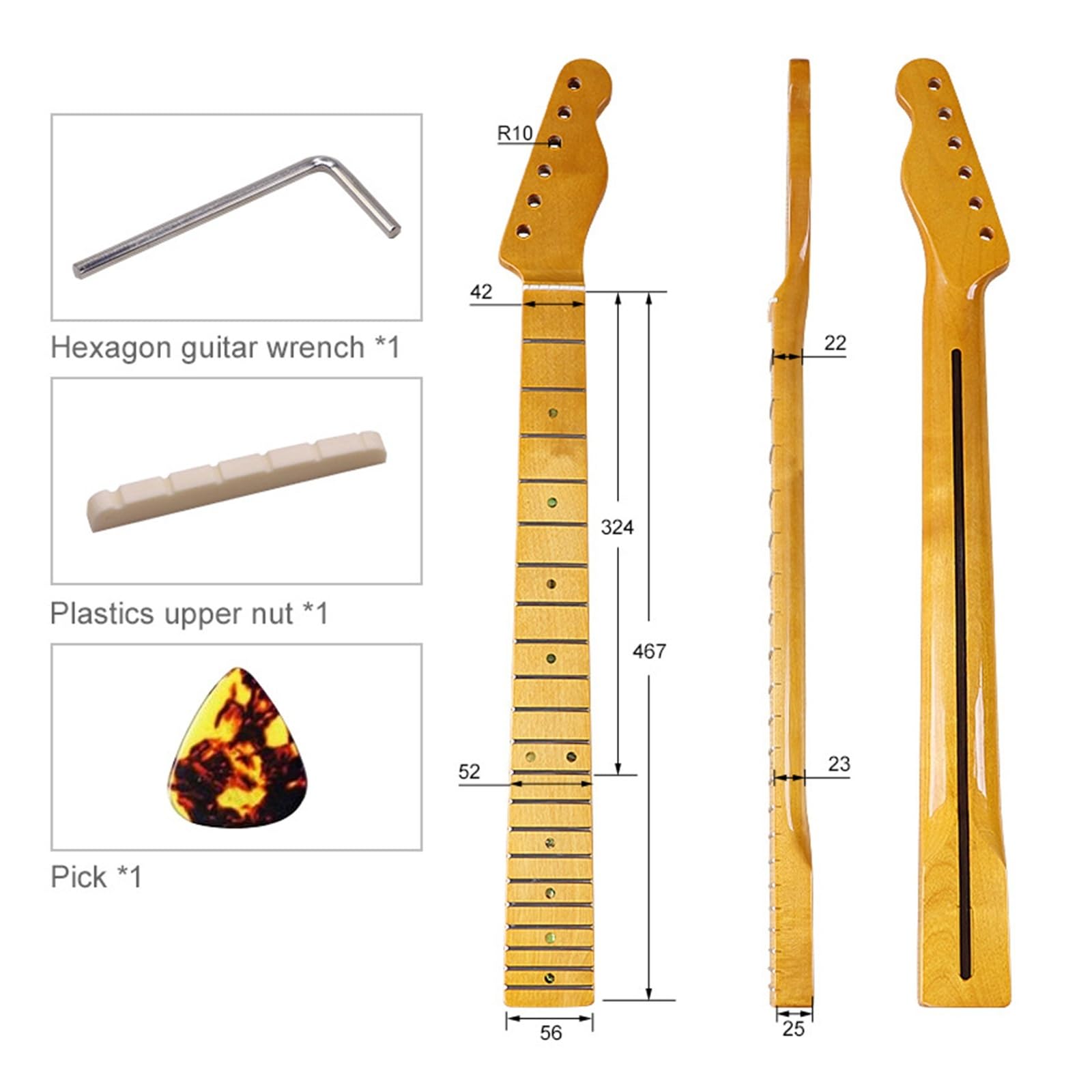 gryf gitary Gryf do gitary elektrycznej 6 strun 21 progów akcesoria do instrumentów muzycznych