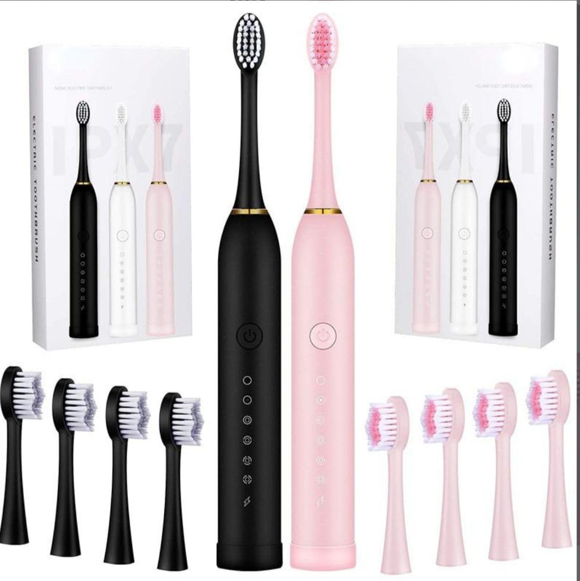 X-3 Sonic Electric Toothbrush – Rechargeable Electronic Toothbrush with Multiple Cleaning Modes & Replacement Brush Heads