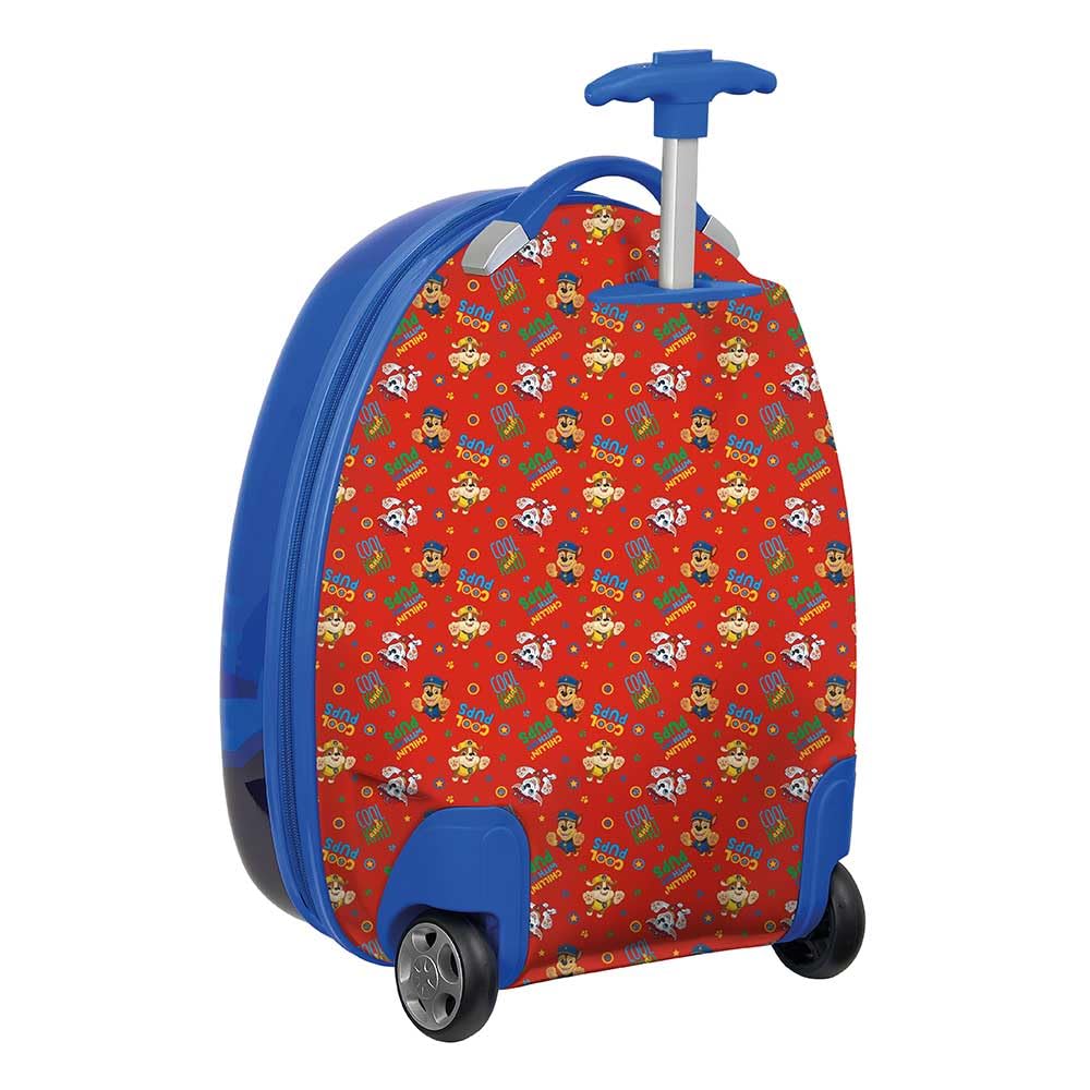 Safta | Maleta Infantil 16″ Patrulla Canina Cool, Equipaje Infantil con 2 Ruedas y Asa Telescópica, Interior Forrado con Bolsillo de Red con Cremallera, Cintas Elásticas, ABS+PC, Medidas 28x23x43 cm