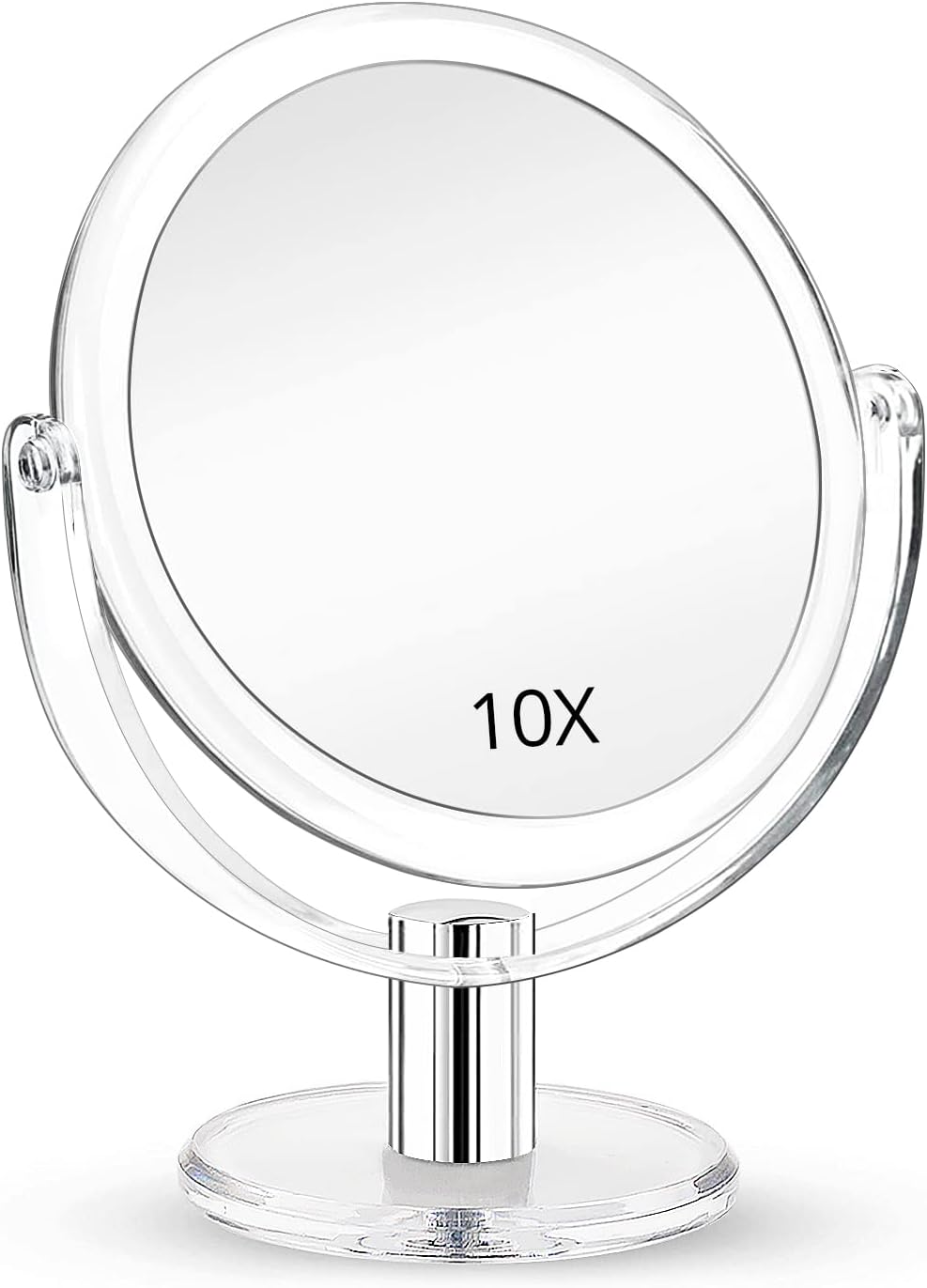 Fabuday Magnifying Makeup Mirror Double Sided, 1X 10X Magnification Mirror, Table Top Vanity Mirror, Transparent