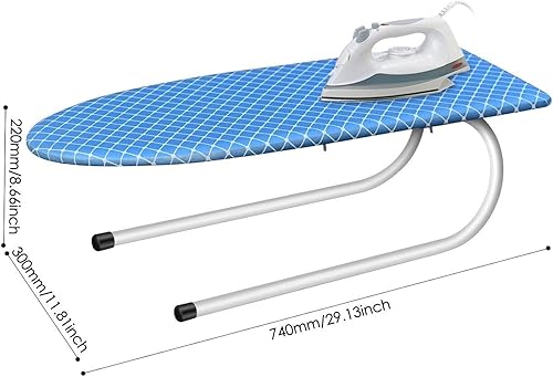 Miniatura 6 de Diydeg Tabletop Ironing Board, Portable Folding Small Iron Board with Removable Heat Resistants Cover, U Shaped Mini Ironing mat for Laundry Room,