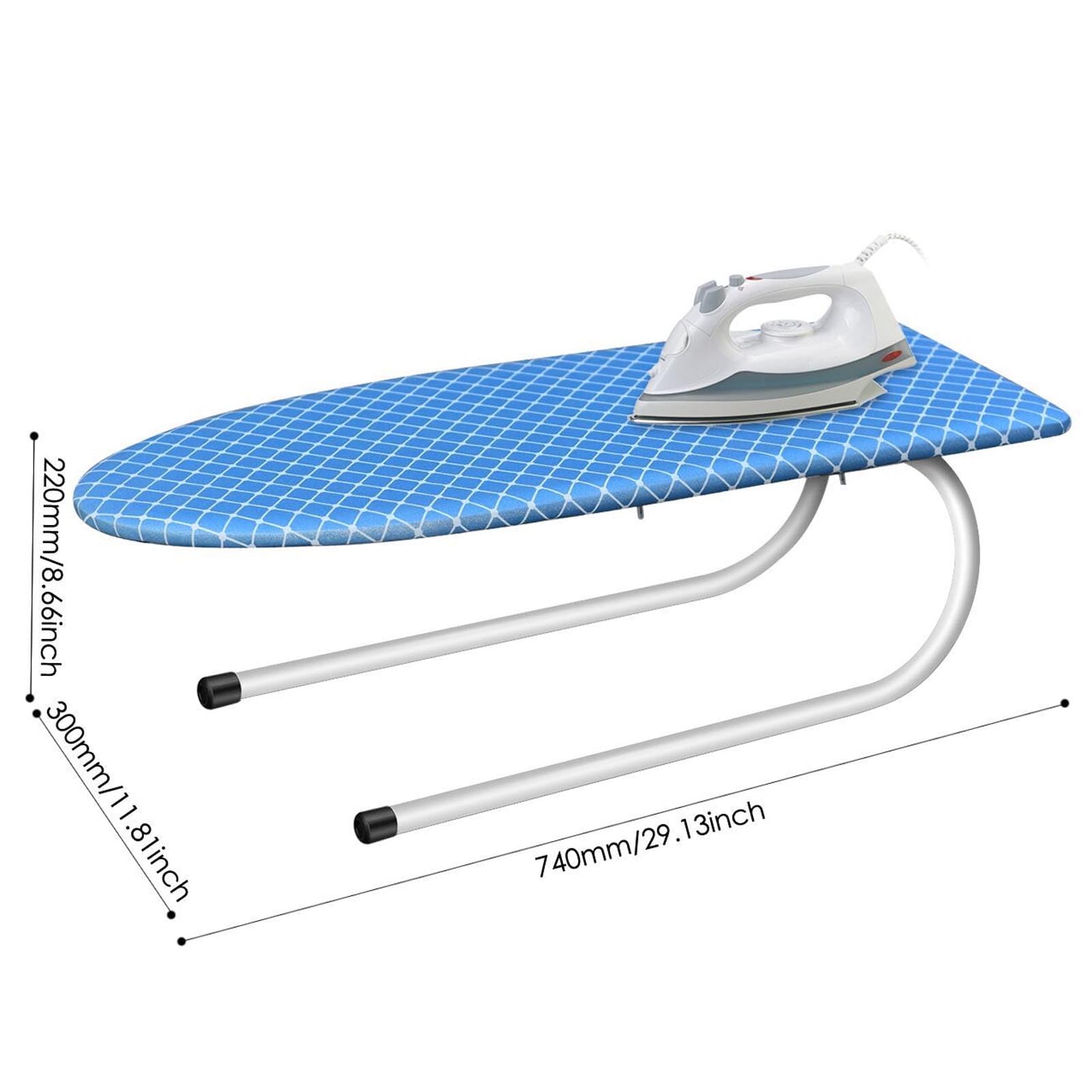Tabla de planchar de mesa, mini tabla de planchar plegable con cubierta extraíble, resistente al calor, estable, resistente para lavandería, apartamentos, dormitorios, acero