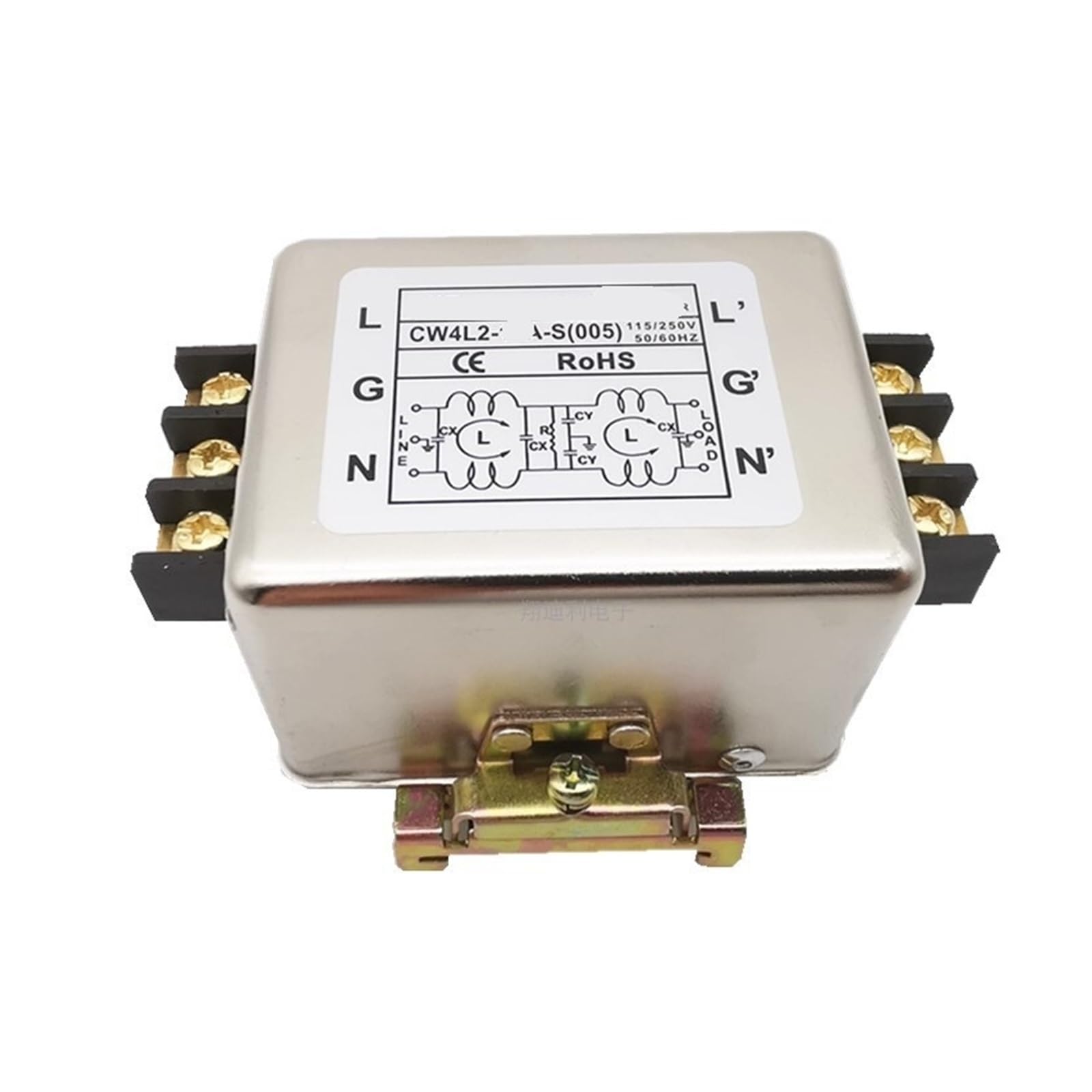 JJHQOKYNA AC Power Filter 220V 20A 10A Anti-Interference CW4L2-20A-S Rail Terminal(CW4L2-30A-S 005 30A)
