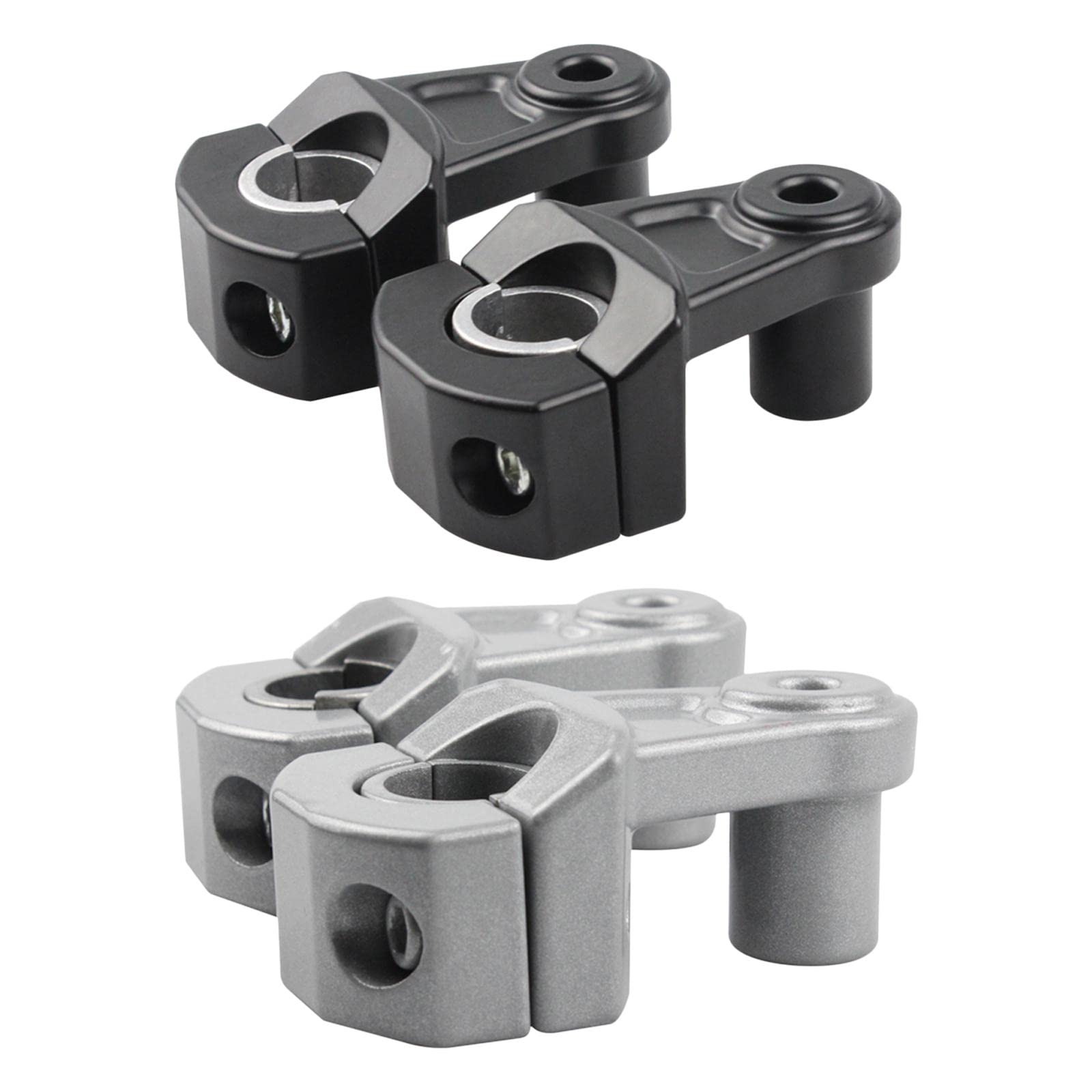 22mm 28mm Zestaw Adapterów Do Montażu Na Kierownicy Motocykla Extender Riding Zacisk Wspornika Kierownicy Riser zacisk Adapter(Silver)