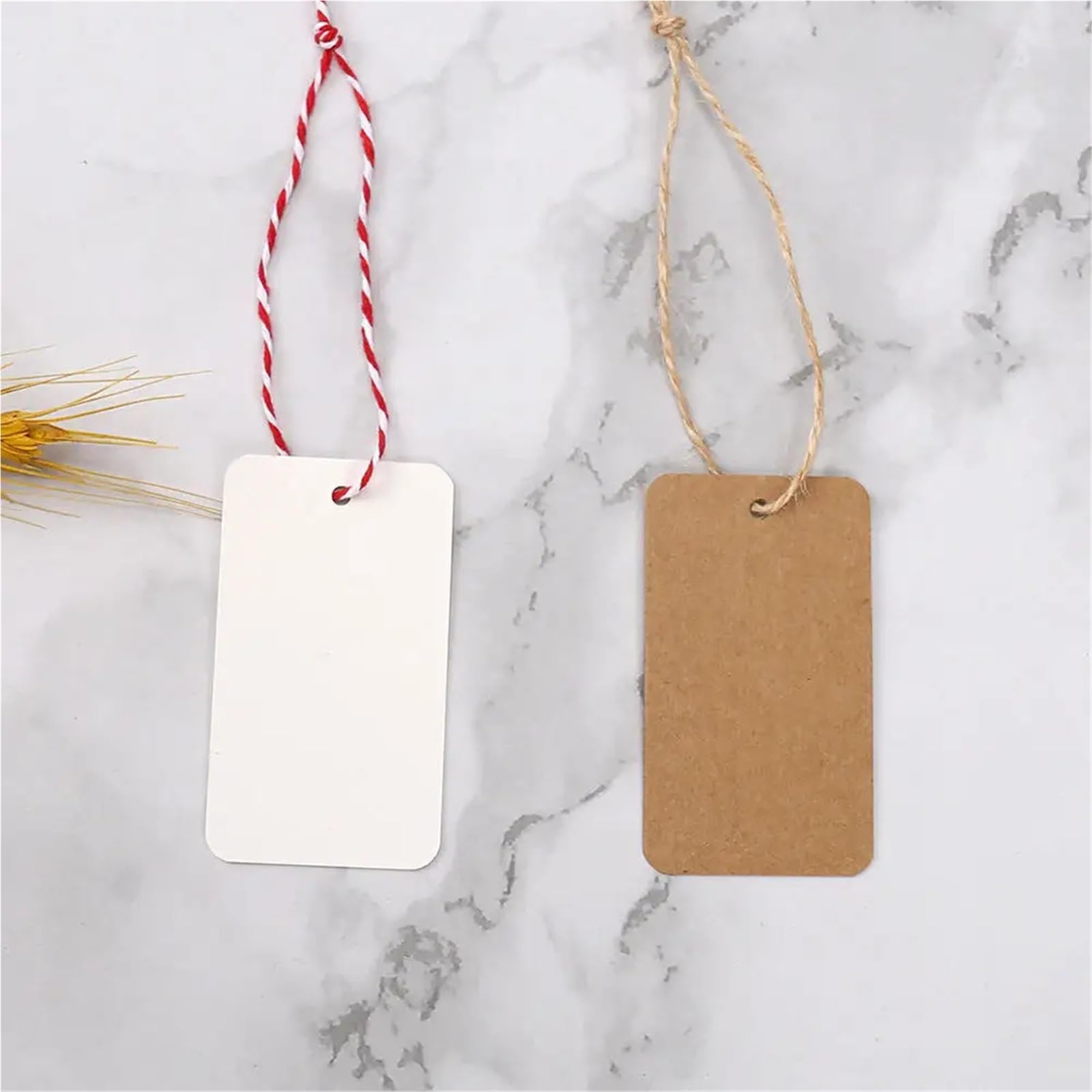 Adesivo adesivo in carta Kraft da 500 pezzi 4 * 7 cm con angoli arrotondati, utilizzato for etichette di abbigliamento, imballaggi for dolci, prodotti Per Regali