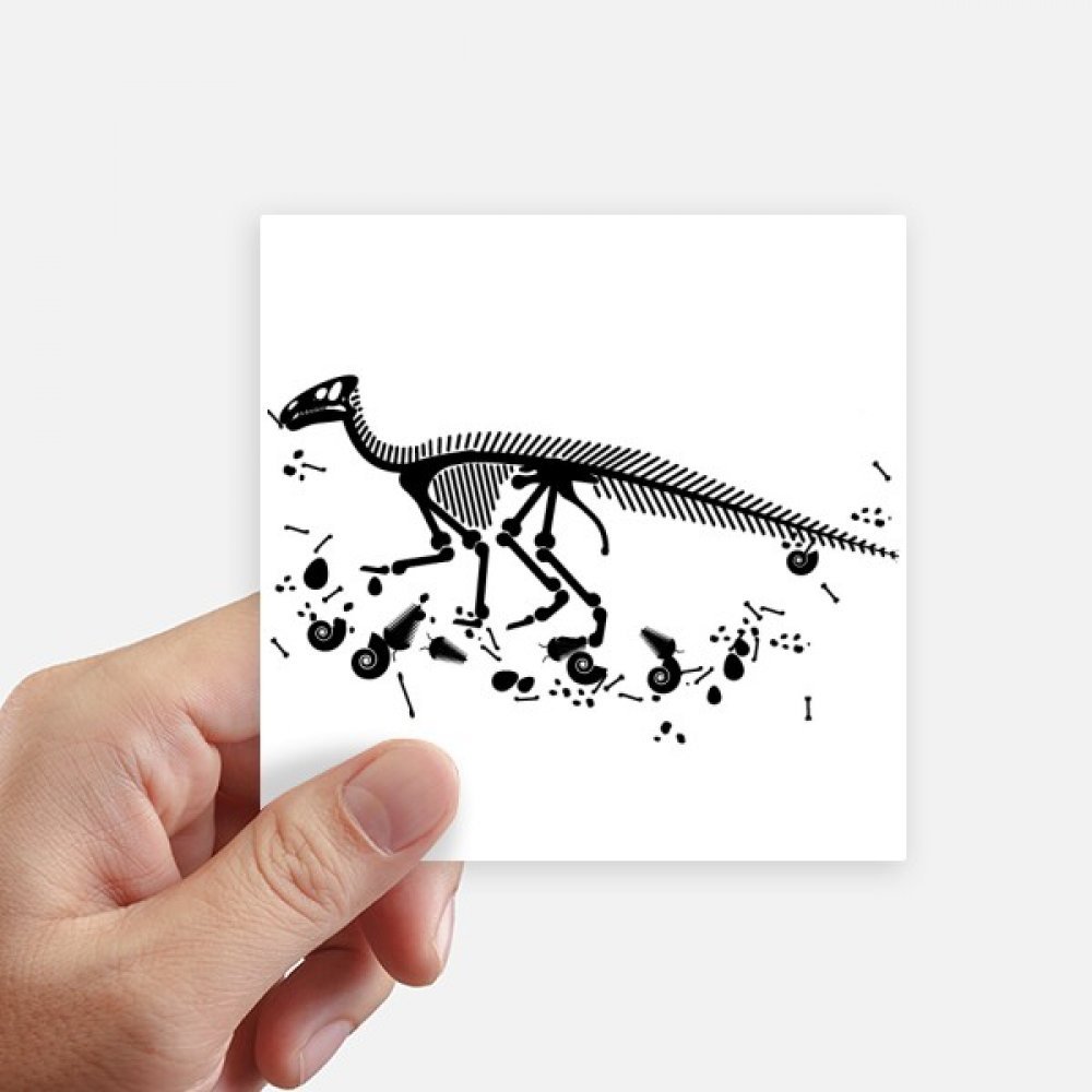 Sticker dinosaure noir 10cm étanche et résistant pour décoration de valise