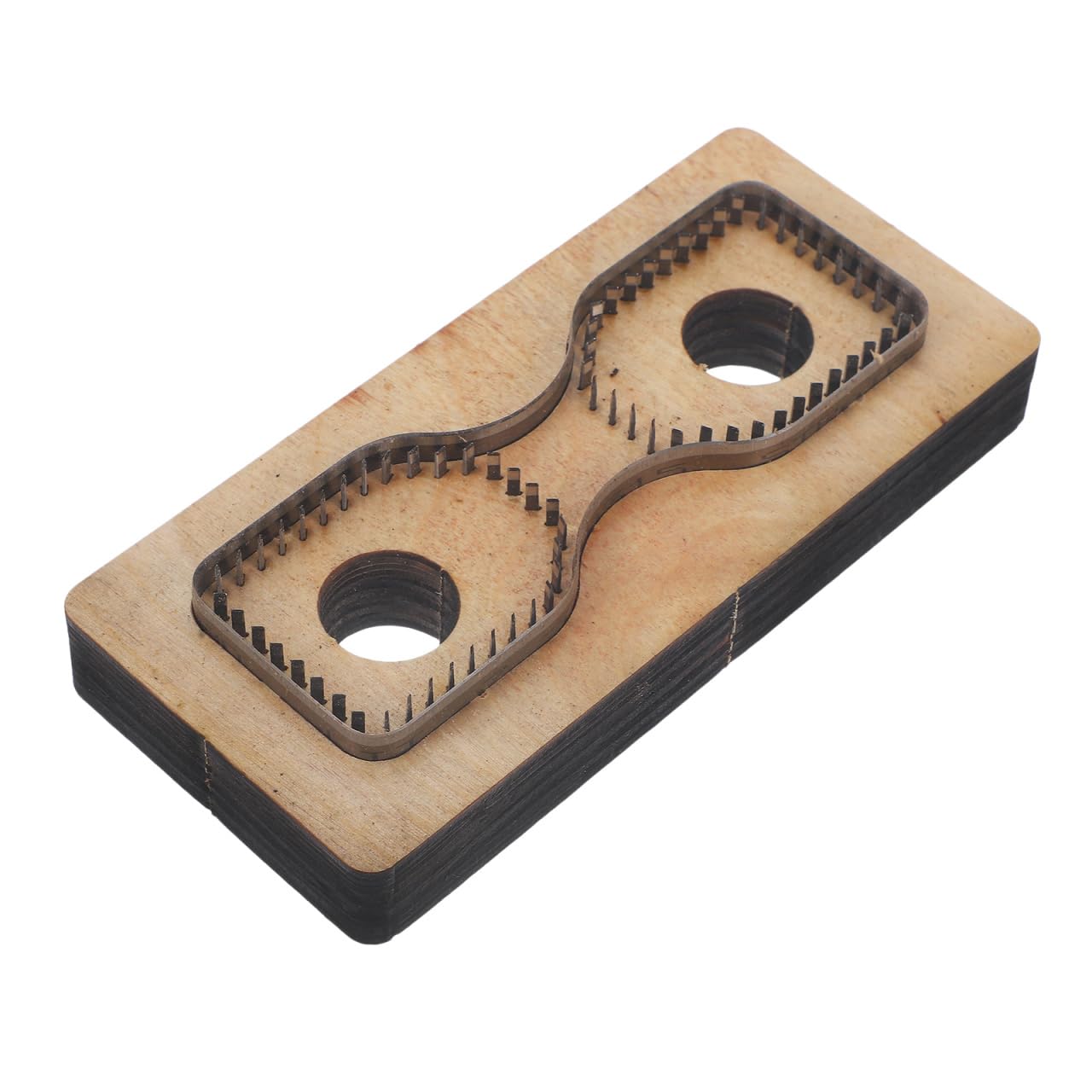 Wooden Leather Cutting Dies for Strap Heads - Precise Cutting Templates for Craft - DIY Leather Mold Tools for Small Projects, Keychains, Leathercraft Accessories