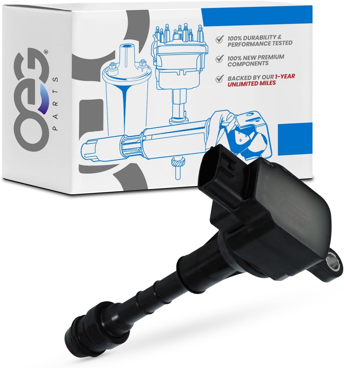 OEG Parts New Ignition Coil Compatible With Infiniti QX56 Compatible With Nissan Pathfinder Titan 2004-2007 04 05 06 07 6734021, 22448-7S015, 224487S015 ZSE134