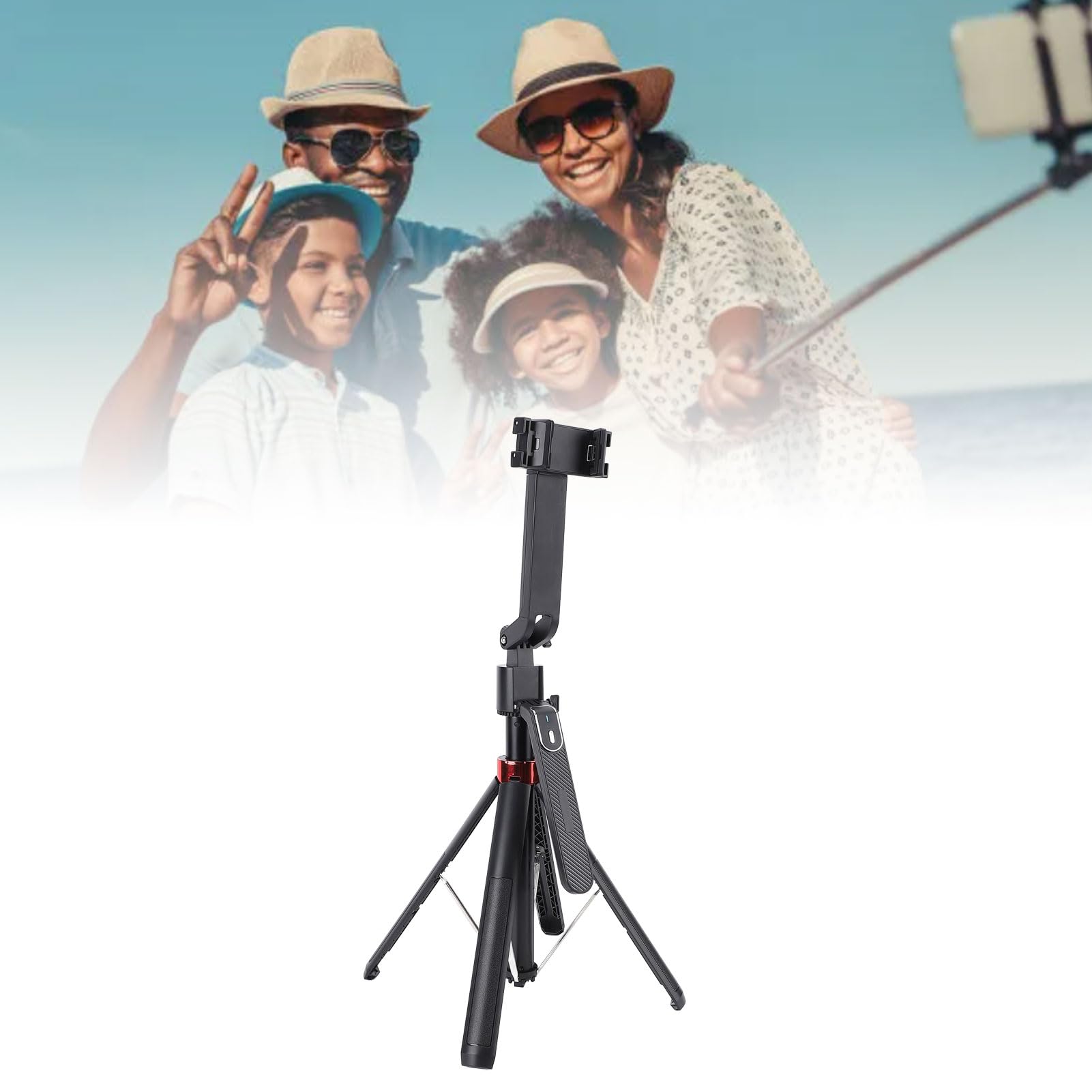 Bâton Selfie Gimbal Stabilizer, Auto Face Tracking Stabilizer Cell Phone Selfie Stick 540 Degree Flip Portable Phone Holder Mount with Remote Control for Selfie Streaming