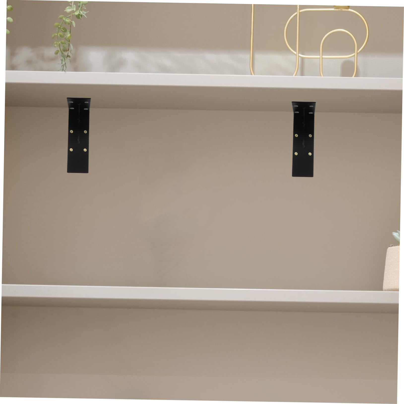 Artibetter Supporti per Mensole da Muro in Acciaio Laminato a Freddo, Neri, 2 Pezzi, Struttura Stabile e Multifunzionale per Negozio e Mensola da Giardino