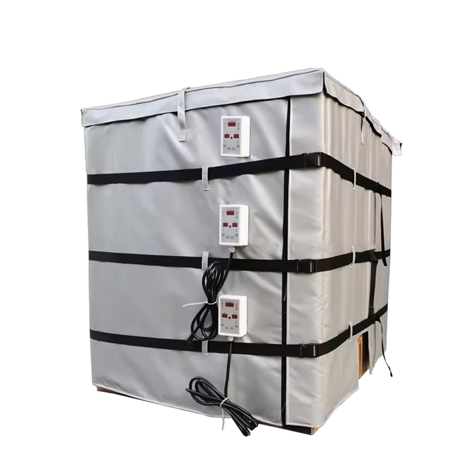 Elektrischer Heizer FüR IBC-TonnenfäSser, Heizmantel FüR 55 Gallonen/264 Gallonen ÖLfäSser, Temperaturregler 0~150℃, Heizdecke FüR TonnenfäSser,1000L-Grey