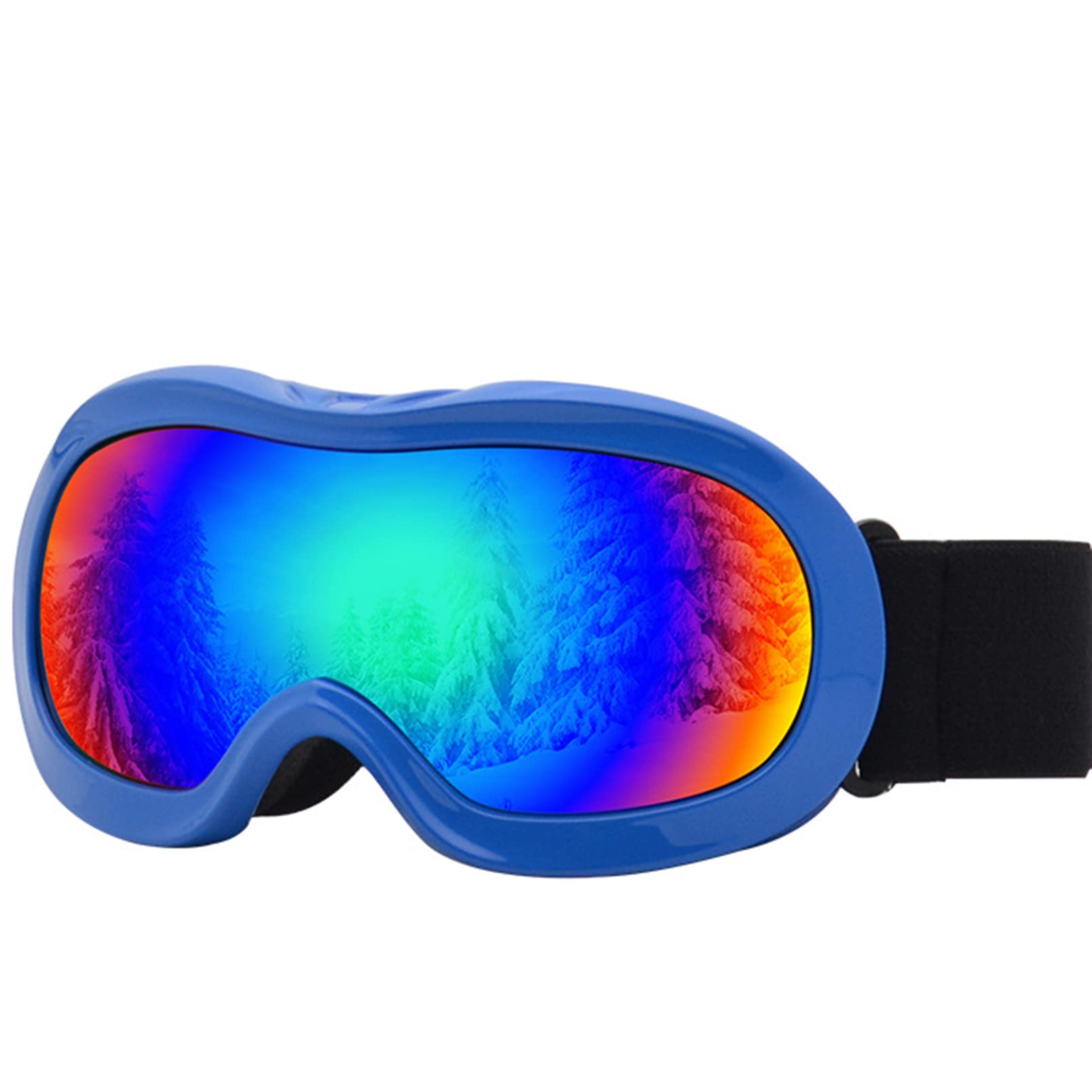 Lunettes de Ski pour Enfants de 3 à 12 Ans, Double lentille Haute définition Disponible pour la myopie, Protection 100% UV400, Coupe-Vent et antibuée, Peuvent être utilisées pour Faire du vélo,