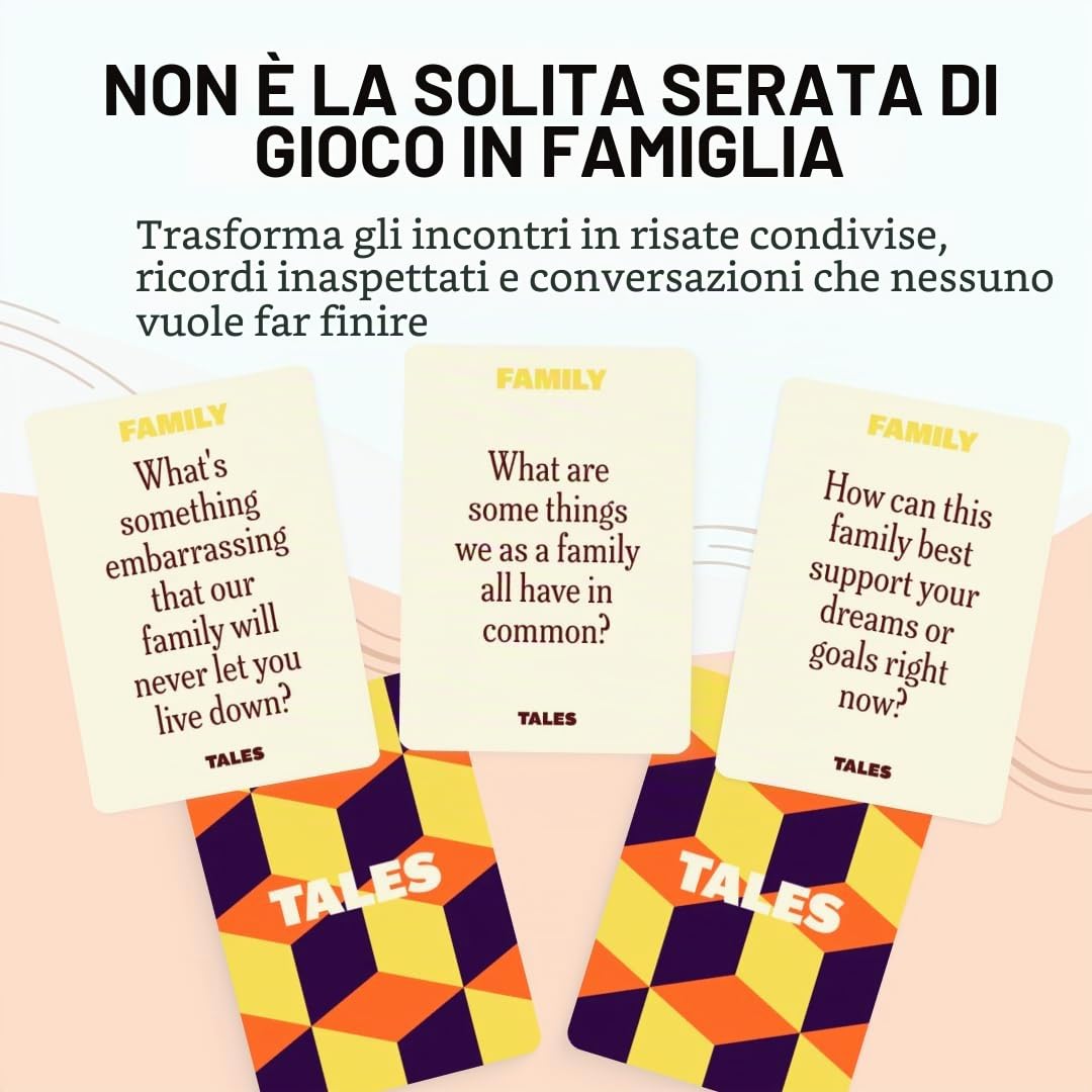 TALES 150 biglietti di conversazione, edizione familiare, creare connessioni significative
