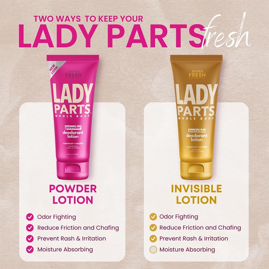 Miniatura 7 de Super Fresh Lady Parts - Loción desodorante con protección en polvo para senos partes privadas entrepierna y muslo interior absorbe el sudor suave