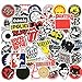 BLOUR 50 pièces Cool rétro Rock Band Musique Autocollants Pack Graffiti Bombe pour Guitare Skateboard Ordinateur Portable Voiture Bouteille d'eau Bricolage Autocollants imperméables