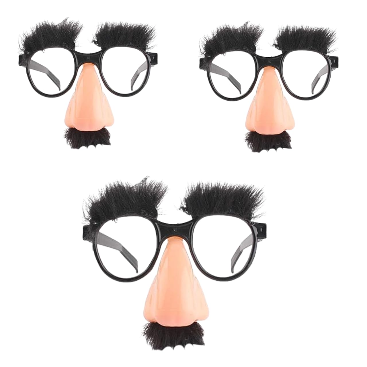 Elzhan 3Pcs Disguise Glasses With Funny Nose Add Fun To Your Celebrations Funny Glasses