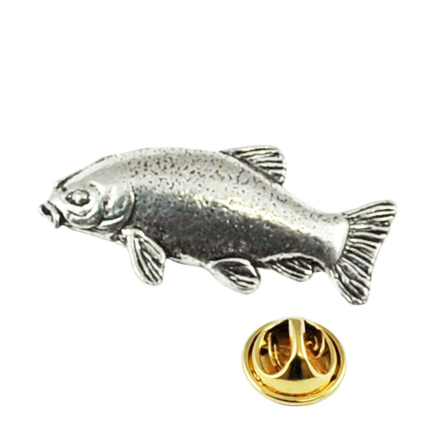 Tench Fish English Pewter Lapel Pin Badge