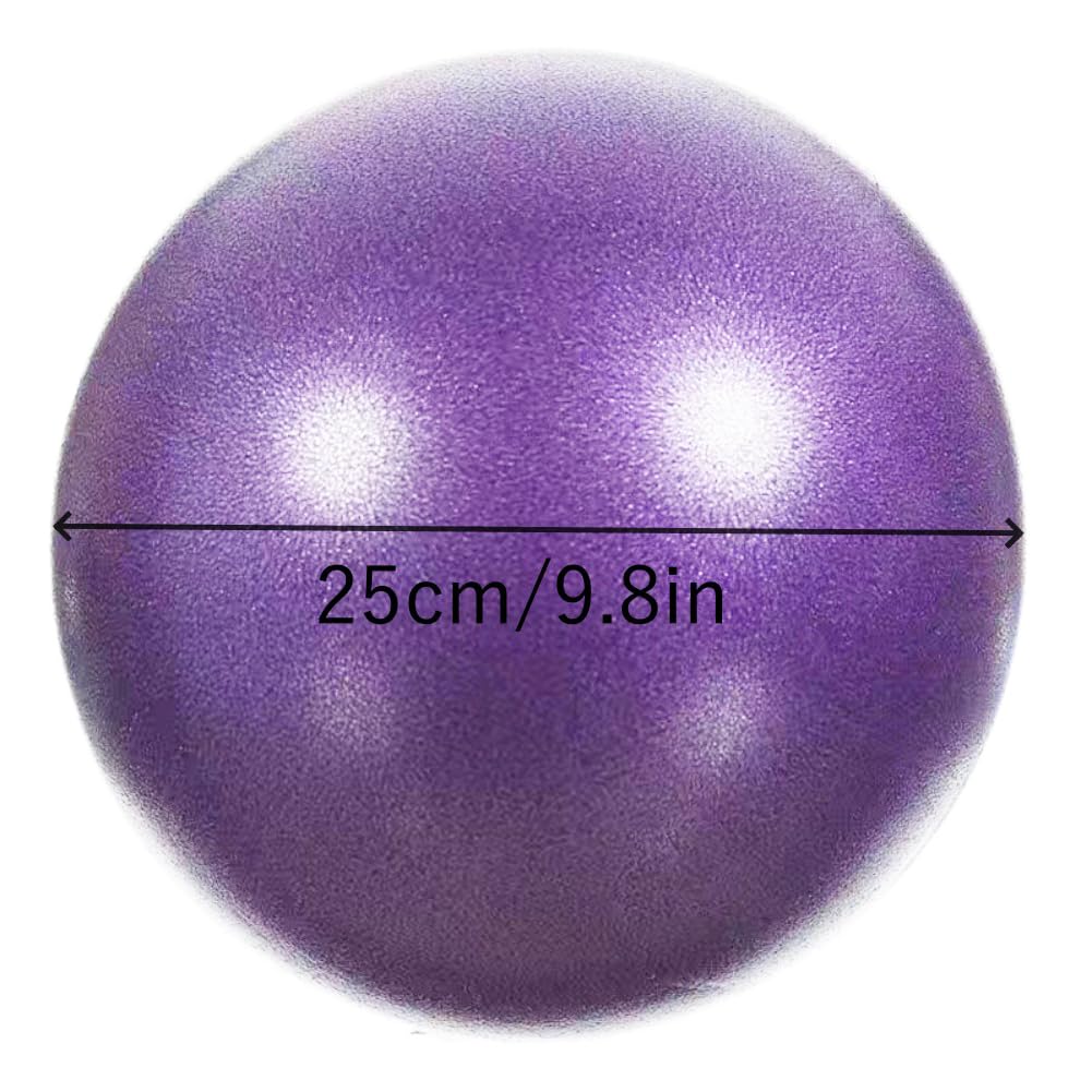 Hibmisy Palla Pilates Piccola,25 CM Palla da Pilates Anti Scoppio Antiscivolo Palla per Yoga, per Casa, Fitness, Allenamento Equilibrio