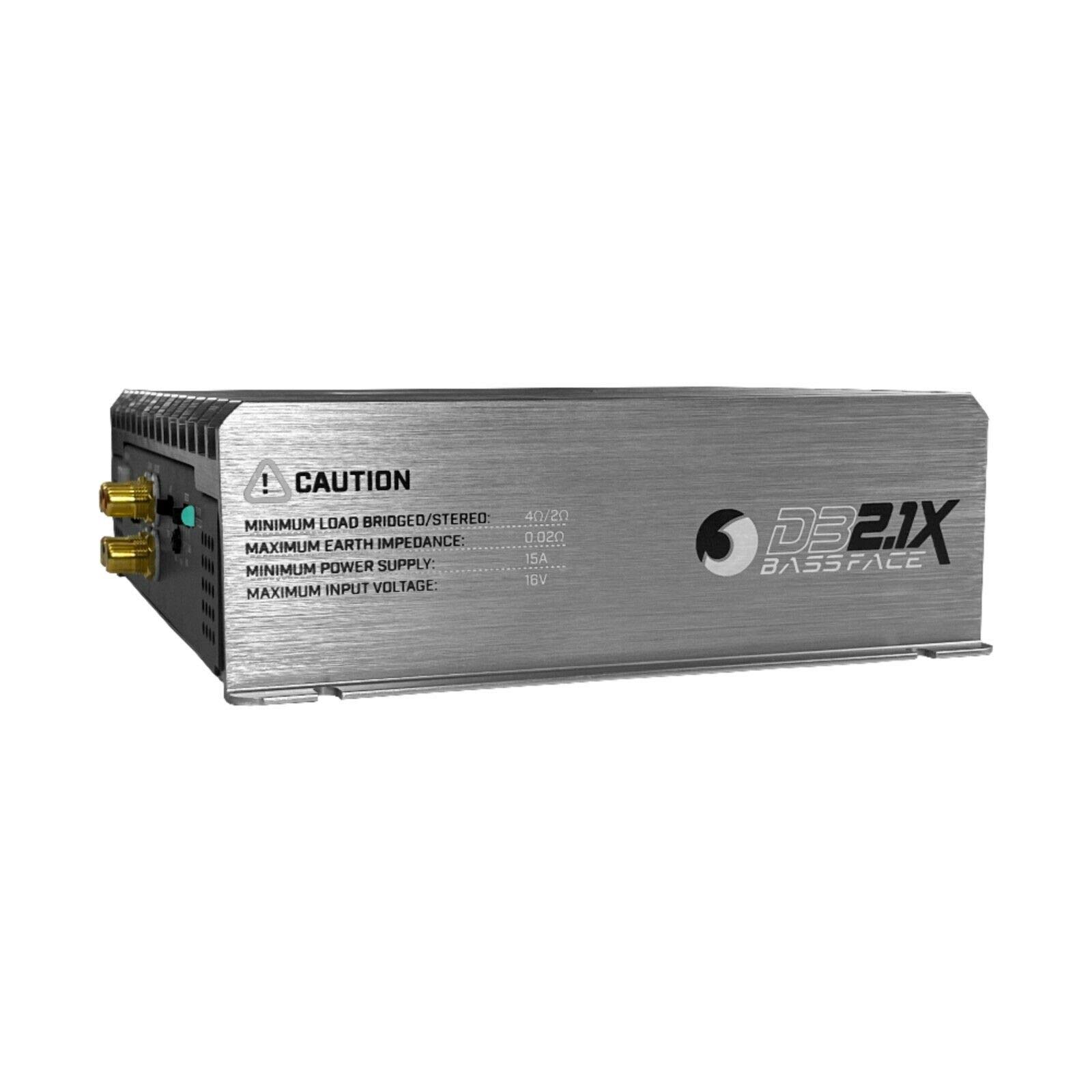 AMPLIFICATORE BASS FACE DB2.1 DB 2.1 A 2 CANALI 2 CH 500 WATT RMS E 800 WATT MAX IN MONO PER PORTE PORTIERE SPORTELLI E SUBWOOFER CON BASS BOOST DA 0 A + 12 DB E FILTRO SUBSONICO 20 - 50 HZ
