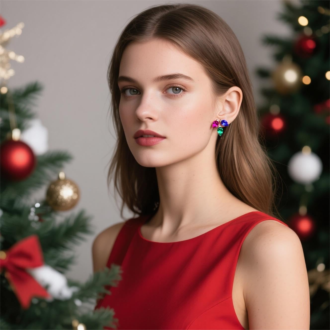 6/8/12 Pairs Christmas Stud Earrings Set Christmas Earrings for Women Christmas Tree Snowflake Candy Snowman Penguin Stud Earrings Christmas - Image 3