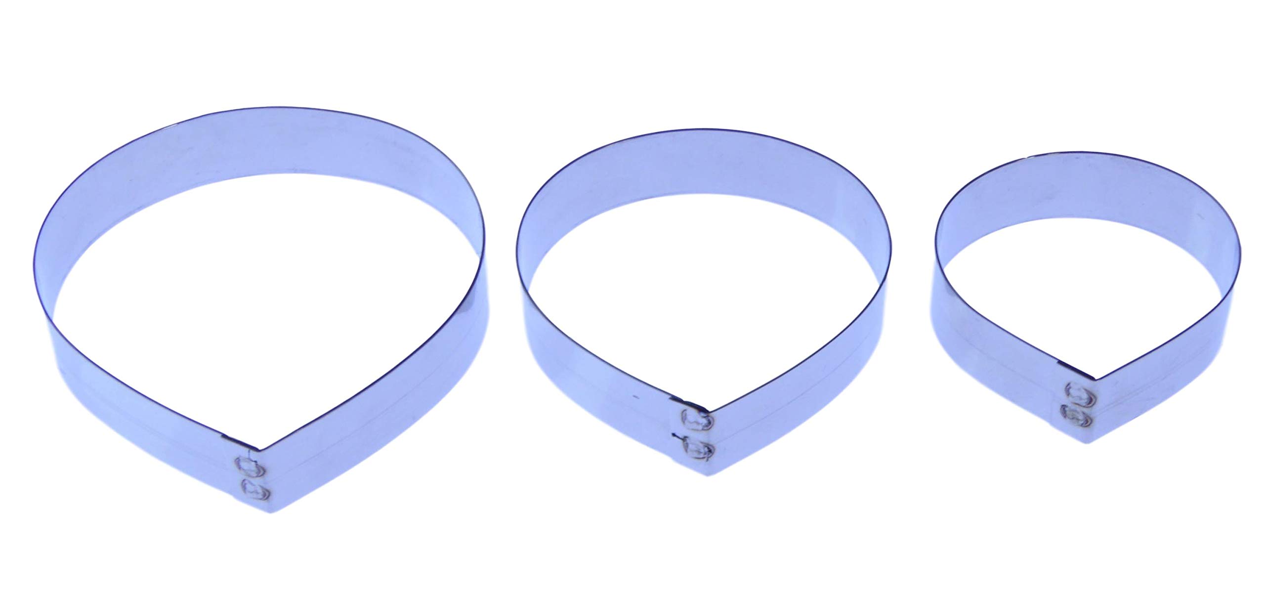 Valley Cutter Company Rose Petal Superior - Stainless Steel Sugarcraft Cutters - Set Of 3 Cutters