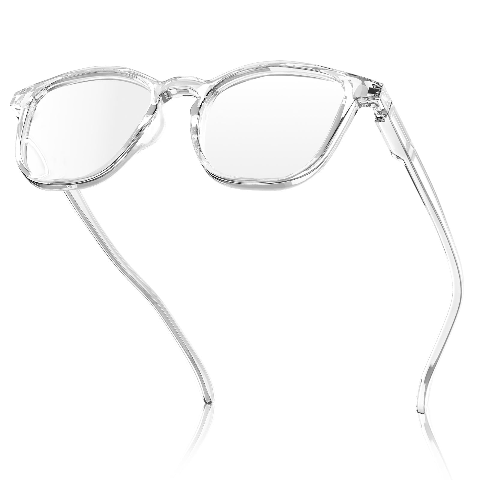 Surfou Unisex Black Blue Light Glasses For Men And Women, Tr90 Lightweight Computer Gaming Eyewear, Anti Eyestrain Non-Prescription Lens Frame For Reading And Screen Use