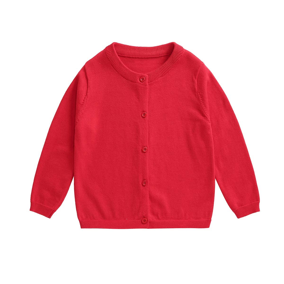 Little Girl Knit Cardigan Sweater - Toddler Button Down School Uniforms Cardigan
