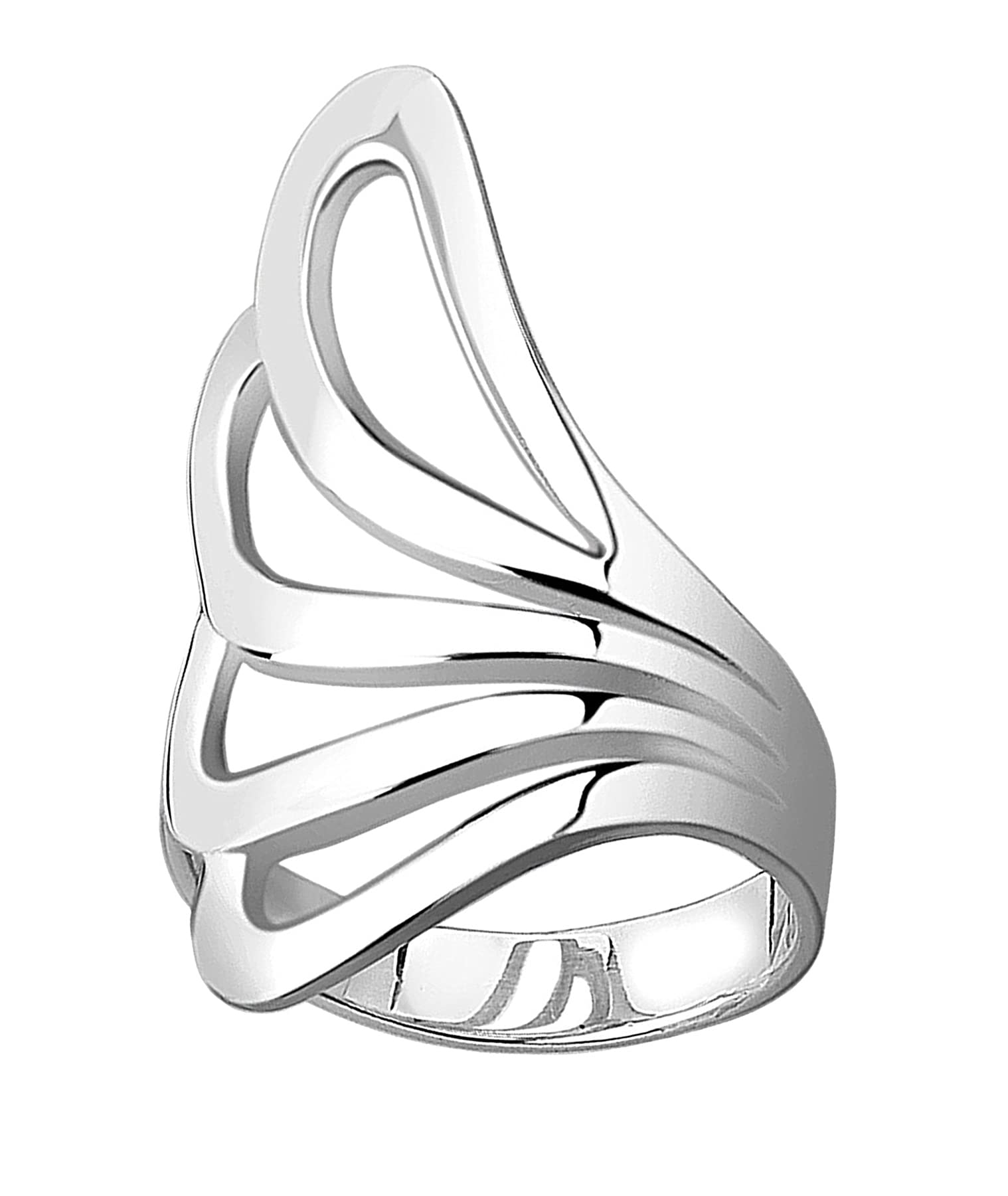 Nenalina Ring Silber 925 Damen Silberring Damenring polierte Oberfläche