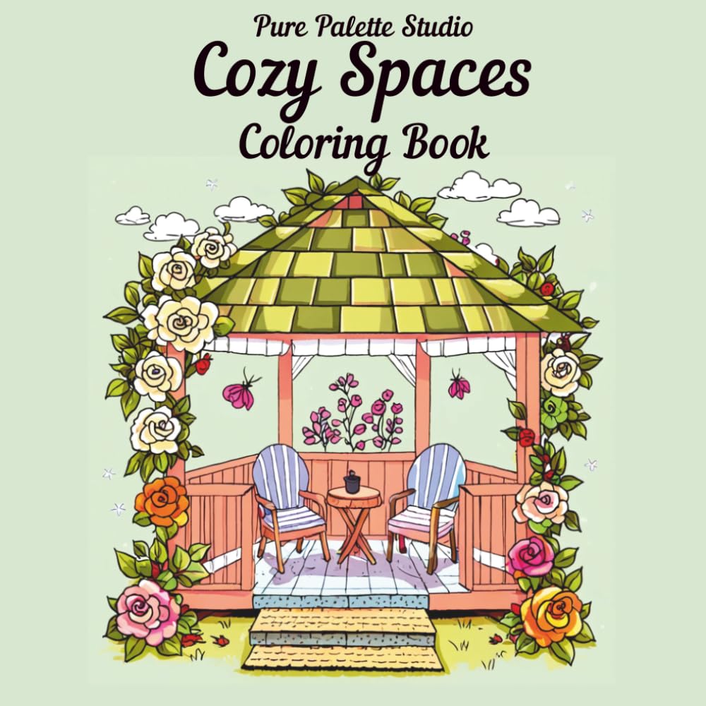 Cozy Spaces Coloring Book: 30 Heartwarming Room Designs: A Relaxing Coloring Book for Teens and Adults