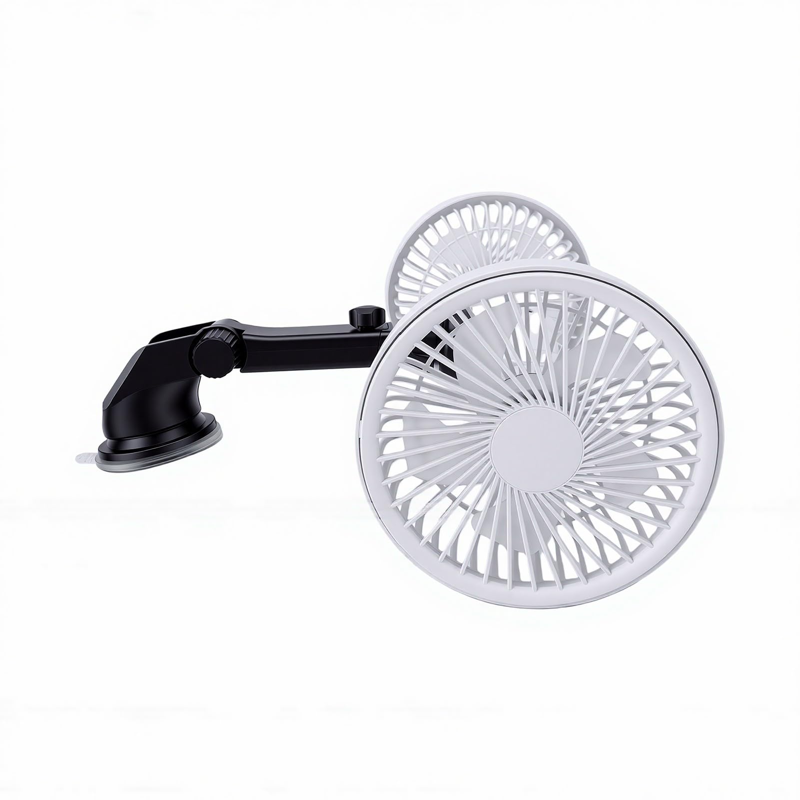 Ventilador de Enfriamiento para Automóvil de Doble Cabezal, (White)