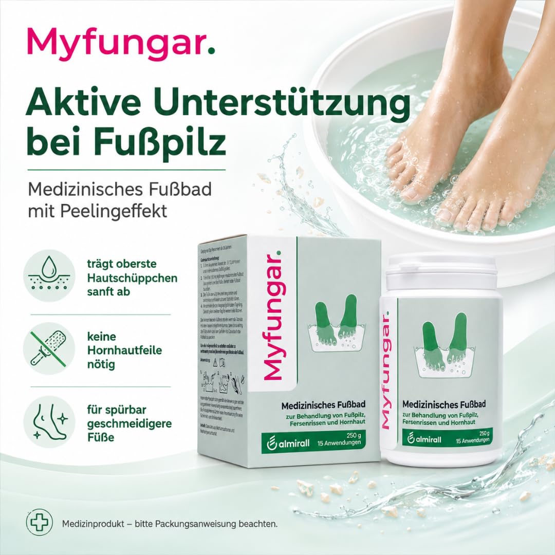 Medizinisches Fußbad 250 g, Fußpflege bei Hornhaut, Fußpilz, Fersenrissen (3x)
