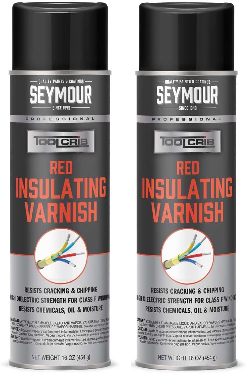 Model 620-1525 Tool-Crib Red Insulating Varnish Spray, 16 oz, Pack of 2 – Electrical Insulation Coating for Motors, Coils, Transformers