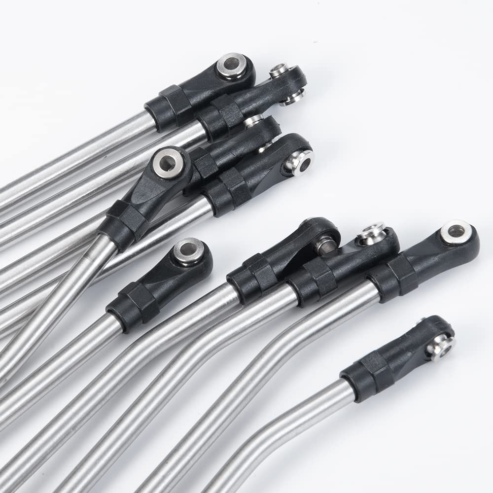 RCLions 1 juego/10 piezas de eslabones de acero inoxidable para Axial Wraith 90018 1/10 Crawler Car Upgrade Parts
