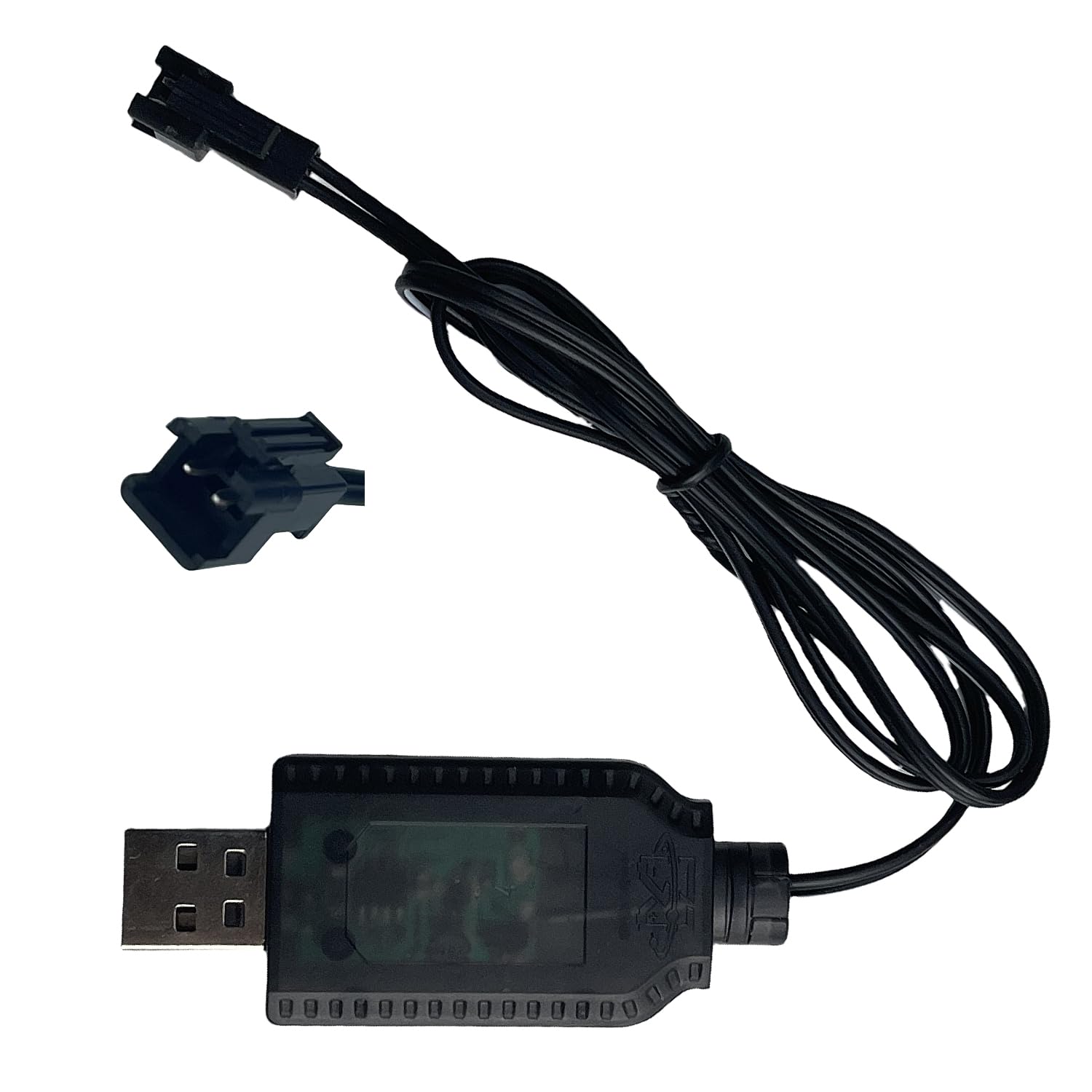 7.4V USB Charger Cable with SM-2PIN Plug Compatible RC Car/RC Plane/RC Tank/RC Boat and Other Remote Control Toys for Universal 7.4V Lipo Battery USB Charger with Battery Protection
