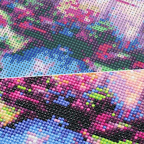 MXJSUA Doe-het-zelf 5D diamantschilderkit, volledig boor, ronde edelsteenparels, kunstschilderwerk voor… - Afbeelding 7